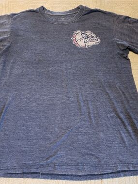 Source Unknown Navy Heather Bulldog Chest Tee